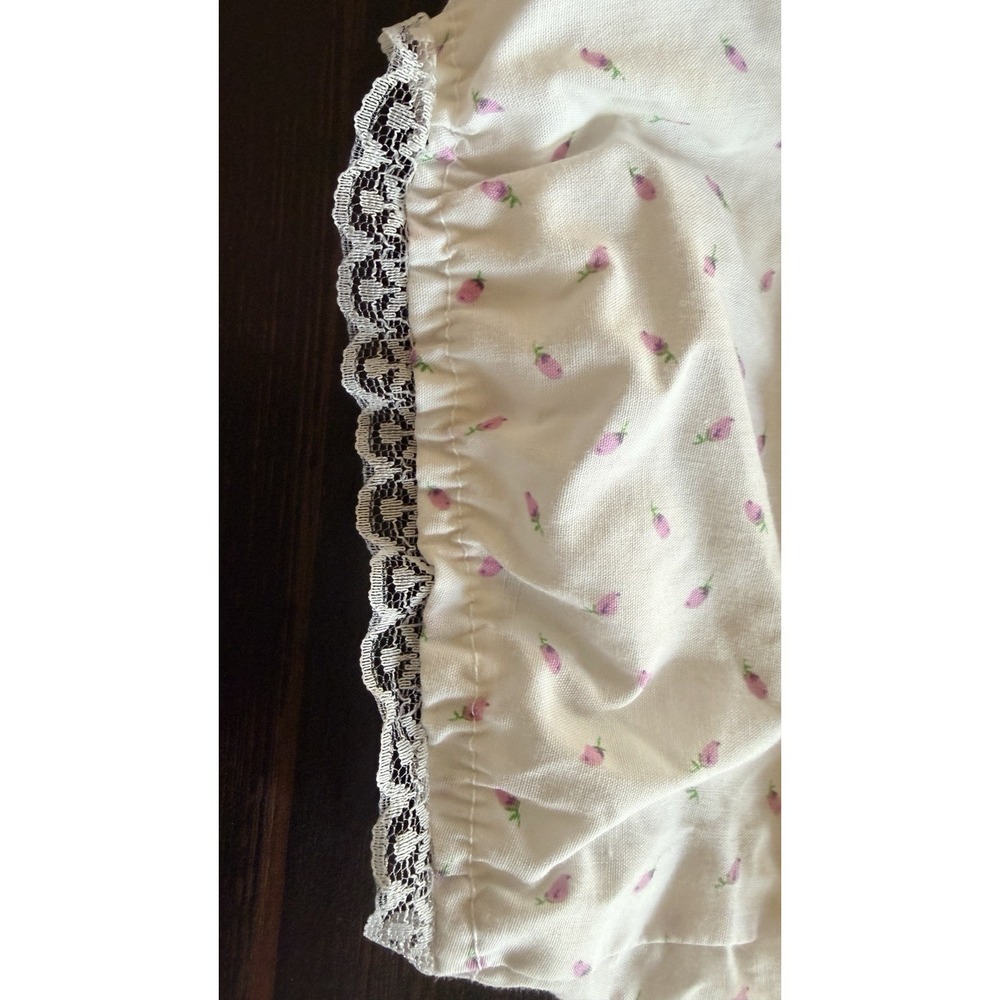 VTG Cabbage Patch Kids CPK White Romper Purple Rosebud Floral Outfit Coleco - Picture 4 of 8